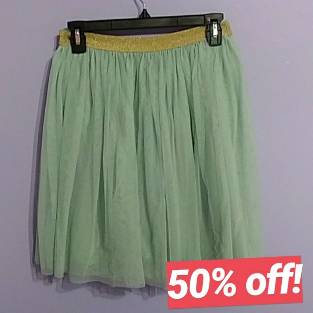 Stile Benetton Frilly Turquoise Skirt